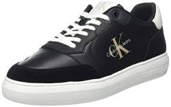 Calvin Klein Jeans Herren Cupsole Sneaker Casual Fluo Contrast Schuhe, Schwarz (Black/Ancient White), 45 von Calvin Klein Jeans