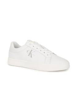 Calvin Klein Jeans Herren Cupsole Sneaker Classic Fluo Contrast Schuhe, Weiß (White/Ancient White), 41 von Calvin Klein Jeans