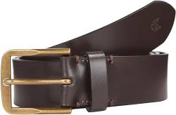 Calvin Klein Jeans Herren Gürtel Classic Flat 35mm Ledergürtel, Braun (Bitter Brown), 95 von Calvin Klein Jeans