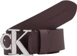 Calvin Klein Jeans Herren Gürtel Ro Mono Plaque 40mm Ledergürtel, Braun (Bitter Brown), 90 von Calvin Klein Jeans