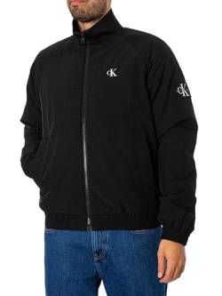 Calvin Klein Jeans Herren Jacke Padded Harrington Übergangsjacke, Schwarz (Ck Black), S von Calvin Klein Jeans