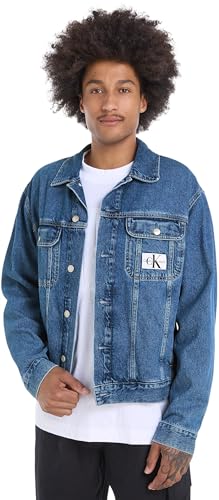 Calvin Klein Jeans Herren Jeansjacke Regular 90'S Denim Jacket aus Baumwolle, Blau (Denim Medium), M von Calvin Klein Jeans