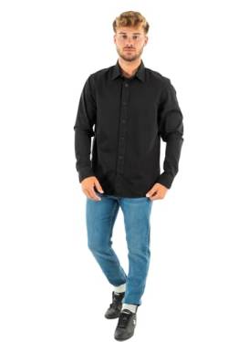 Calvin Klein Jeans Herren MONOLOGO Badge Relaxed Shirt J30J323255 Freizeithemden, Schwarz (Ck Black), M von Calvin Klein