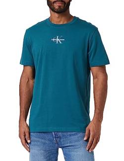 Calvin Klein Jeans Herren MONOLOGO Regular Tee J30J323483 Kurzarm Strickoberteile, Blau (Atlantic Deep), XXS von Calvin Klein Jeans