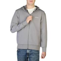 Calvin Klein Jeans Herren Micro Logo Zip Thru Jacket K10K109697 Hoodies, Grau (Grey Asphalt), S von Calvin Klein Jeans