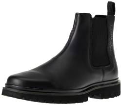 Calvin Klein Jeans Herren Mid Boot Stiefel Eva Boot Mid Chelsea Lth In Sat Leder, Schwarz (Triple Black), 41 EU von Calvin Klein Jeans