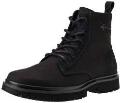 Calvin Klein Jeans Herren Mid Boot Stiefel Eva Boot Mid Laceup Mix Ml Sat Schnürung, Schwarz (Triple Black), 43 EU von Calvin Klein Jeans