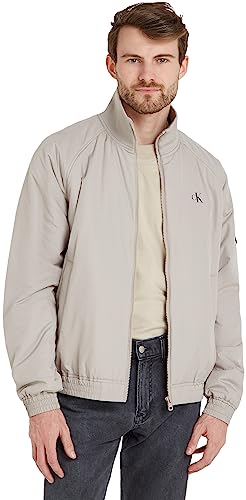 Calvin Klein Jeans Herren Padded Harrington J30J323466 Gepolsterte Jacken, Grau (Porpoise), S von Calvin Klein Jeans