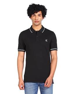 Calvin Klein Jeans Herren Poloshirt Kurzarm, Schwarz (Ck Black), S von Calvin Klein Jeans