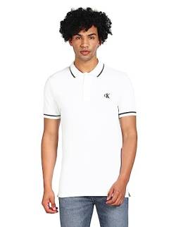 Calvin Klein Jeans Herren Poloshirt Kurzarm, Weiß (Bright White), L von Calvin Klein Jeans