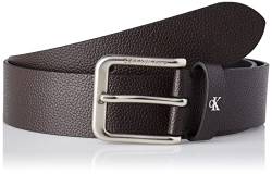 Calvin Klein Jeans Herren Rounded Classic Belt 40MM K50K509534 Gürtel, Schwarz (Bitter Brown), 105 von Calvin Klein Jeans