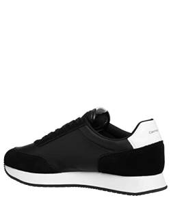 Calvin Klein Jeans Herren Runner Sneaker Retro Runner Low Laceup Su-Ny Ml mit Logo, Mehrfarbig (Black/Bright/White), 43 von Calvin Klein Jeans