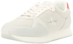 Calvin Klein Jeans Herren Runner Sneaker Sportschuhe, Weiß (Creamy White/ Oyster Mushroom/Fiery), 46 von Calvin Klein Jeans