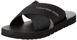 Calvin Klein Jeans Herren Sandalen Cross Slip-On Sommer, Schwarz (Triple Black), 41 von Calvin Klein Jeans