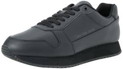 Calvin Klein Jeans Herren Sneaker aus Leder, Schwarz (Triple Black), 46 von Calvin Klein Jeans