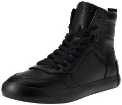 Calvin Klein Jeans Herren Vulcanized Sneaker Vulc Mid Laceup Lth In Lum Schuhe, Schwarz (Triple Black), 45 EU von Calvin Klein Jeans