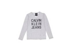 Calvin Klein Jeans Herren Langarmshirt, grau, Gr. 164 von Calvin Klein Jeans