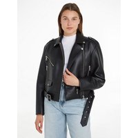 Calvin Klein Jeans Lederjacke CLASSIC FAUX LEATHER BIKER mit Gürtel von Calvin Klein Jeans