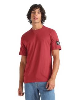 Calvin Klein Jeans Men's BADGE REGULAR TEE S/S Knit Tops, Garnet, XXL von Calvin Klein Jeans