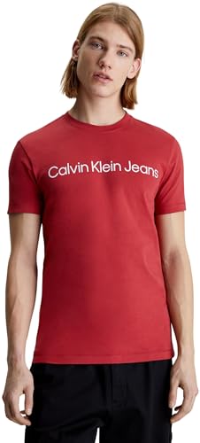 Calvin Klein Jeans Men's INSTITUTIONAL LOGO SLIM TEE S/S T-Shirts, Garnet, XXL von Calvin Klein Jeans