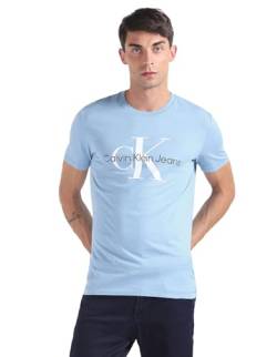 Calvin Klein Jeans Men's SEASONAL MONOLOGO TEE S/S T-Shirts, Dusk Blue, M von Calvin Klein Jeans