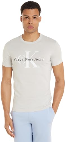 Calvin Klein Jeans Men's SEASONAL MONOLOGO TEE S/S T-Shirts, Lunar Rock, XXL von Calvin Klein Jeans