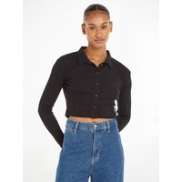 Calvin Klein Jeans Strickjacke BADGE ELONGATED RIB SHIRT von Calvin Klein Jeans