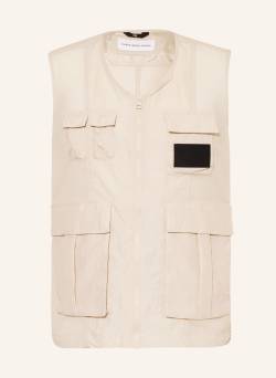 Calvin Klein Jeans Utility-Weste Mit Mesh beige von Calvin Klein Jeans