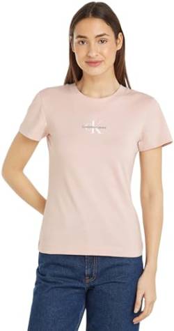 Calvin Klein Jeans Women's MONOLOGO SLIM TEE S/S Knit Tops, Sepia Rose, M von Calvin Klein Jeans