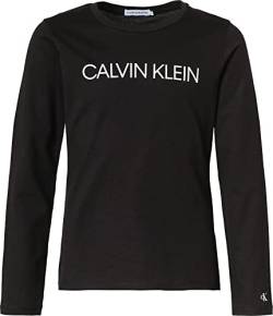 Calvin Klein Mädchen Langarm Institutional Logo LS T-Shirt Schwarz 16 Jahre von Calvin Klein Jeans