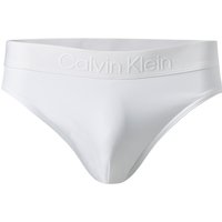 Calvin Klein Swimwear Herren Badeslip weiß Mikrofaser unifarben von Calvin Klein Swimwear