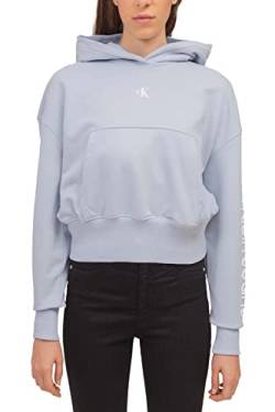 Calvin KLEIN Jeans - Women's Crop Hoodie with Triple Logo - Size L von Calvin Klein