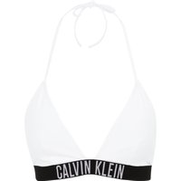 Calvin Klein Bikini-Oberteil, Neckholder, Logo, für Damen, weiß, XS von Calvin Klein