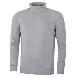 Calvin Klein CK Herren Rollkragen Rib Knit Warm Sweater - Silber Marl - XXXXL von Calvin Klein