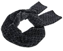 Calvin Klein CK Monogram Wool Scarf 30 x 180 CK Black von Calvin Klein