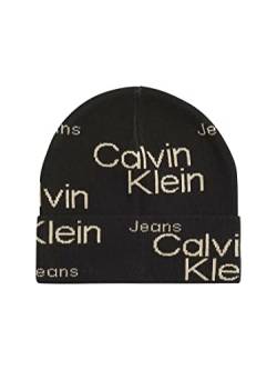 Calvin Klein CKJ AOP Beanie Black AOP von Calvin Klein