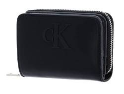 Calvin Klein CKJ Sleek Med Zip Around Solid Wallet Black von Calvin Klein