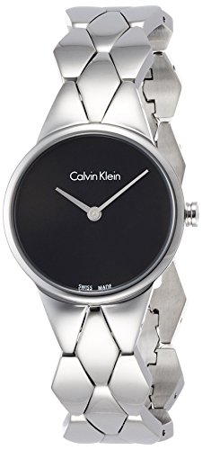 Calvin Klein Damen Analog Quarz Uhr mit Edelstahl Armband K6E23141 von Calvin Klein