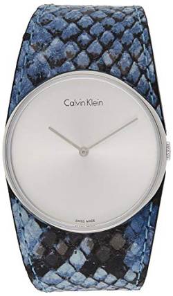 Calvin Klein Damen Analog Quarz Uhr mit Leder Armband K5V231V6 von Calvin Klein