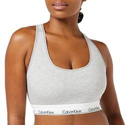 Calvin Klein Damen BH Bralette Stretch, Grau (Grey Heather), 3XL von Calvin Klein