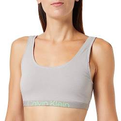 Calvin Klein Damen BH Bralette Unlined Stretch, Beige (Satellite/Green Flash), L von Calvin Klein