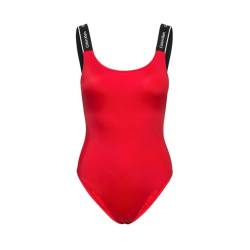 Calvin Klein Damen Badeanzug One Piece Tiefer Rücken, Rot (Cajun Red), M von Calvin Klein