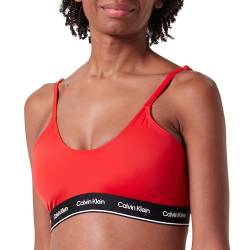 Calvin Klein Damen Bikini Oberteil Halter Bralette ohne Bügel, Rot (Cajun Red), S von Calvin Klein