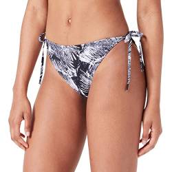 Calvin Klein Damen Bikinihose Seitliche Schnürung Sport, Mehrfarbig (Ip Palm Collage Black Aop), XS von Calvin Klein