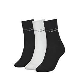 Calvin Klein Damen CLSSC Sock, Black Combo, ONE Size (3er Pack) von Calvin Klein