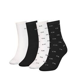 Calvin Klein Damen CLSSC Sock, Black Combo, ONE Size (4er Pack) von Calvin Klein