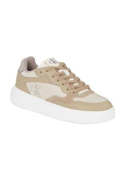 Calvin Klein Damen Chunky Cupsole COUI LTH Mix Sneaker, Eggshell/Travertine/Creamy White, 40 EU von Calvin Klein