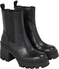 Calvin Klein Damen Chunky Heeled Chelsea Boot LTH YW0YW01112 Mittelhohe Stiefel, Schwarz (Triple Black), 38 EU von Calvin Klein