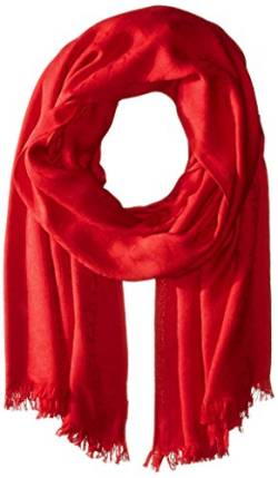 Calvin Klein Damen Ck Logo Pashmina-Schal, Rouge Red, Einheitsgröße von Calvin Klein