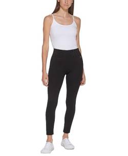 Calvin Klein Damen Everyday Ponte Fitted Pants, Schwarz, S von Calvin Klein